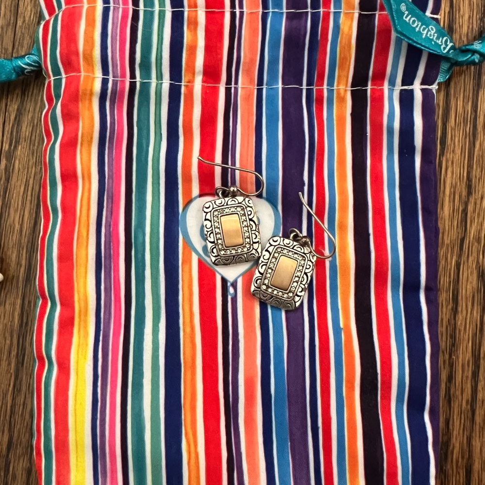 Brighton Silver And Gold Rectangular Earrings - image 3